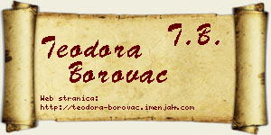 Teodora Borovac vizit kartica